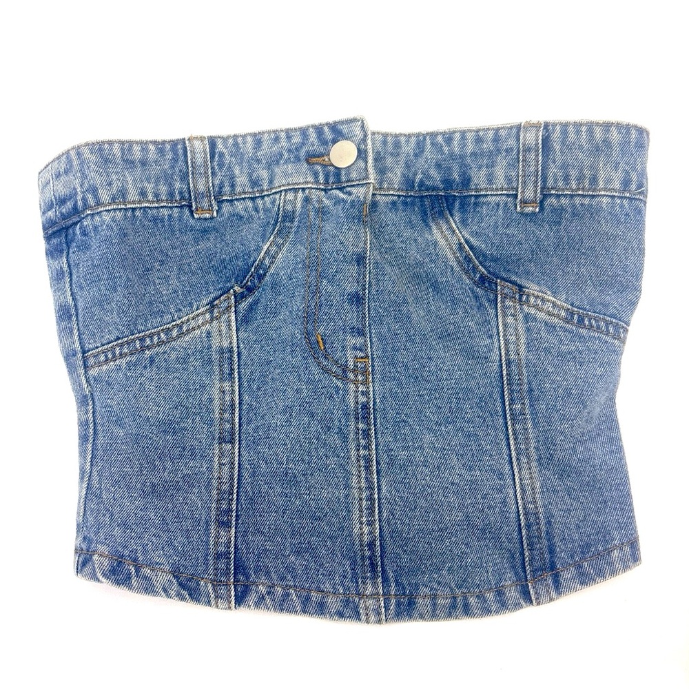 Denim Blue Crop Top